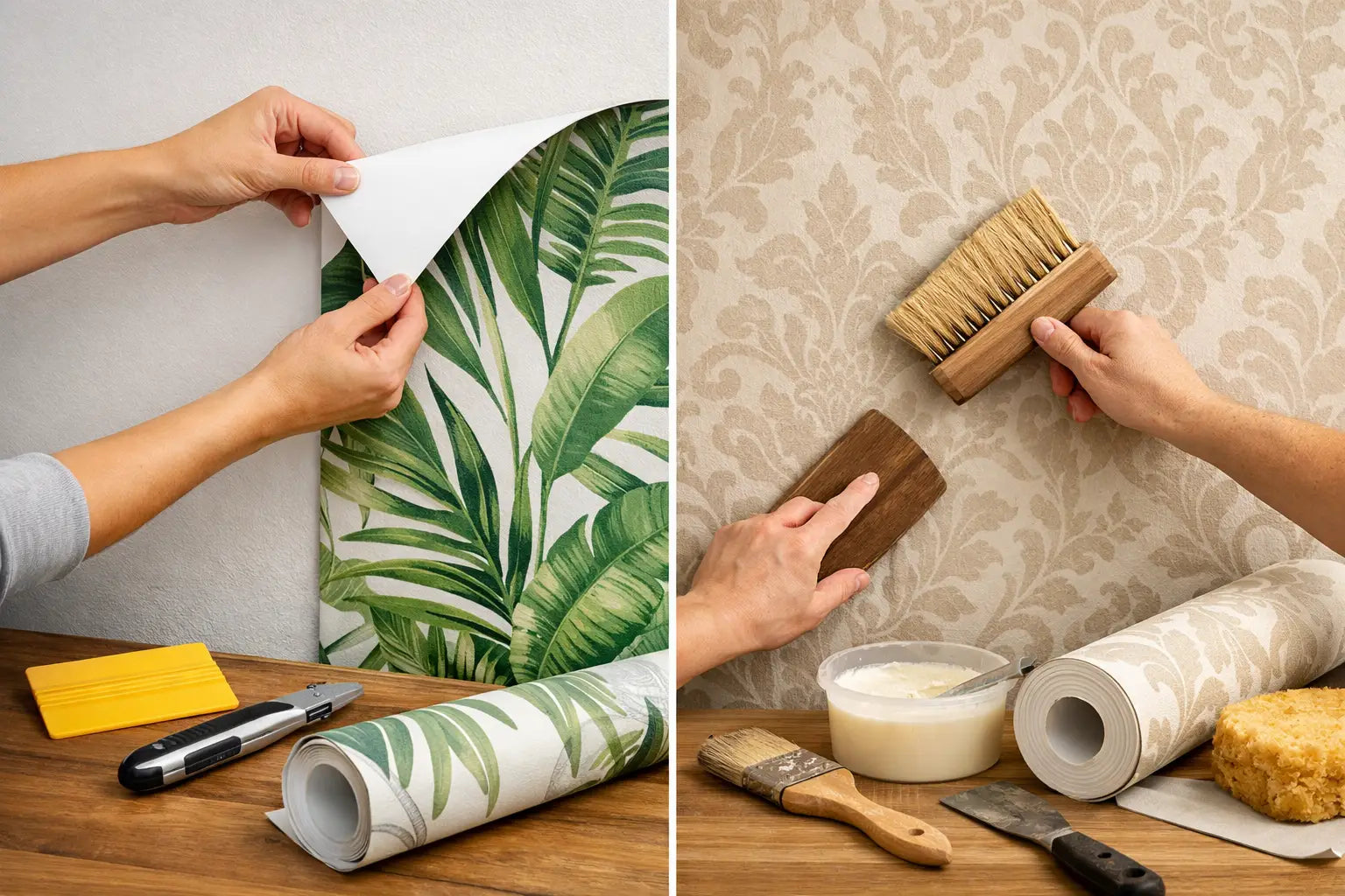 Peel and Stick Wallpaper Versus Traditional