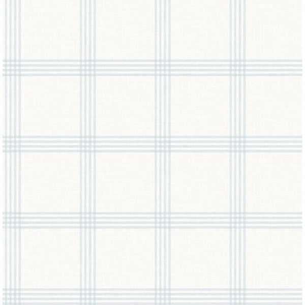 Twain Light Blue Plaid Wallpaper FD24475