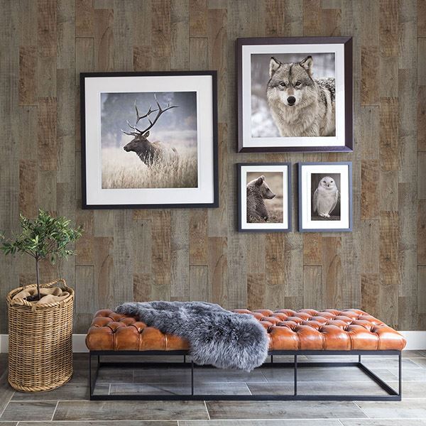 Chebacco Brown Wooden Planks Wallpaper SCH12693/3118-12693