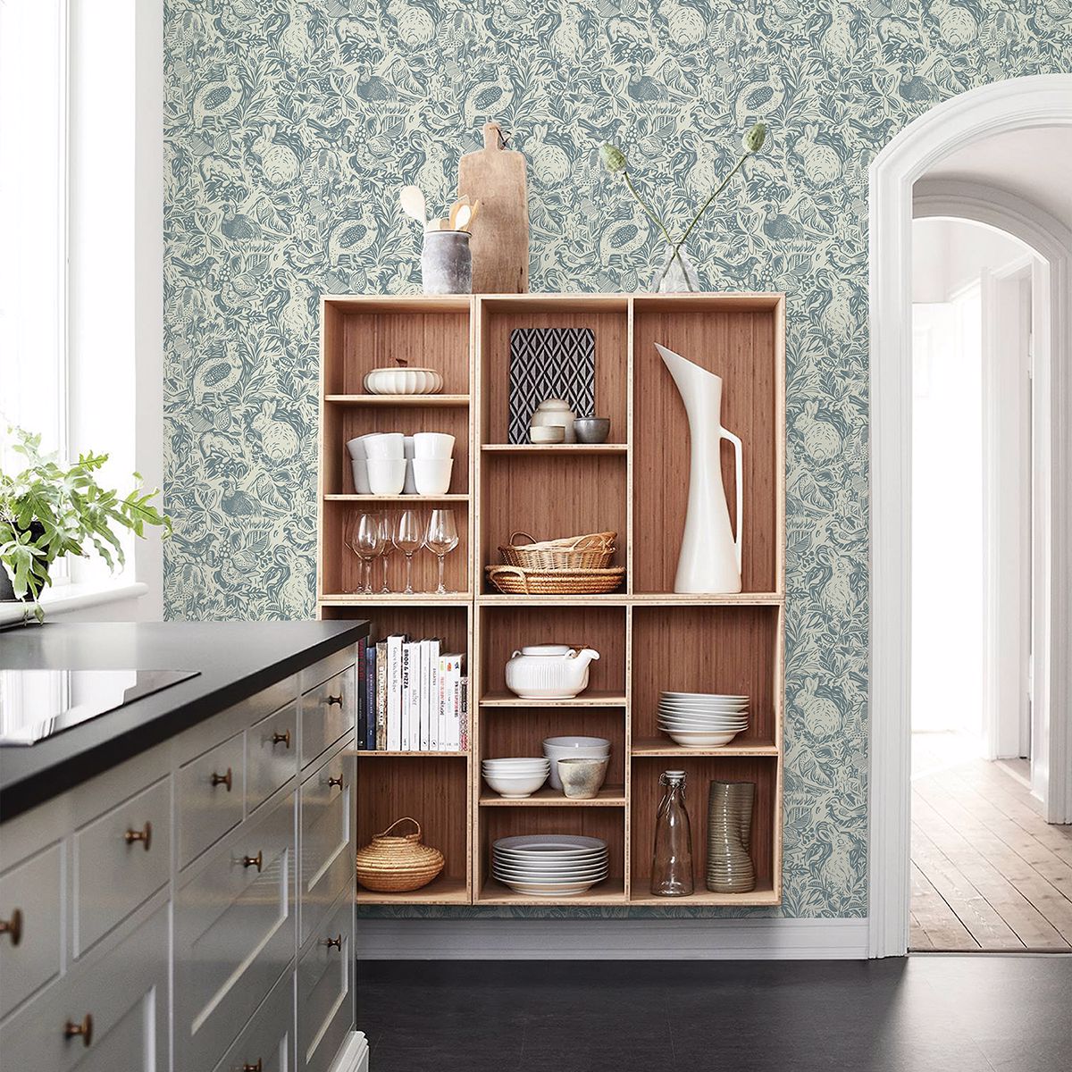 Revival Blue Fauna Wallpaper FD25726/2861-25726