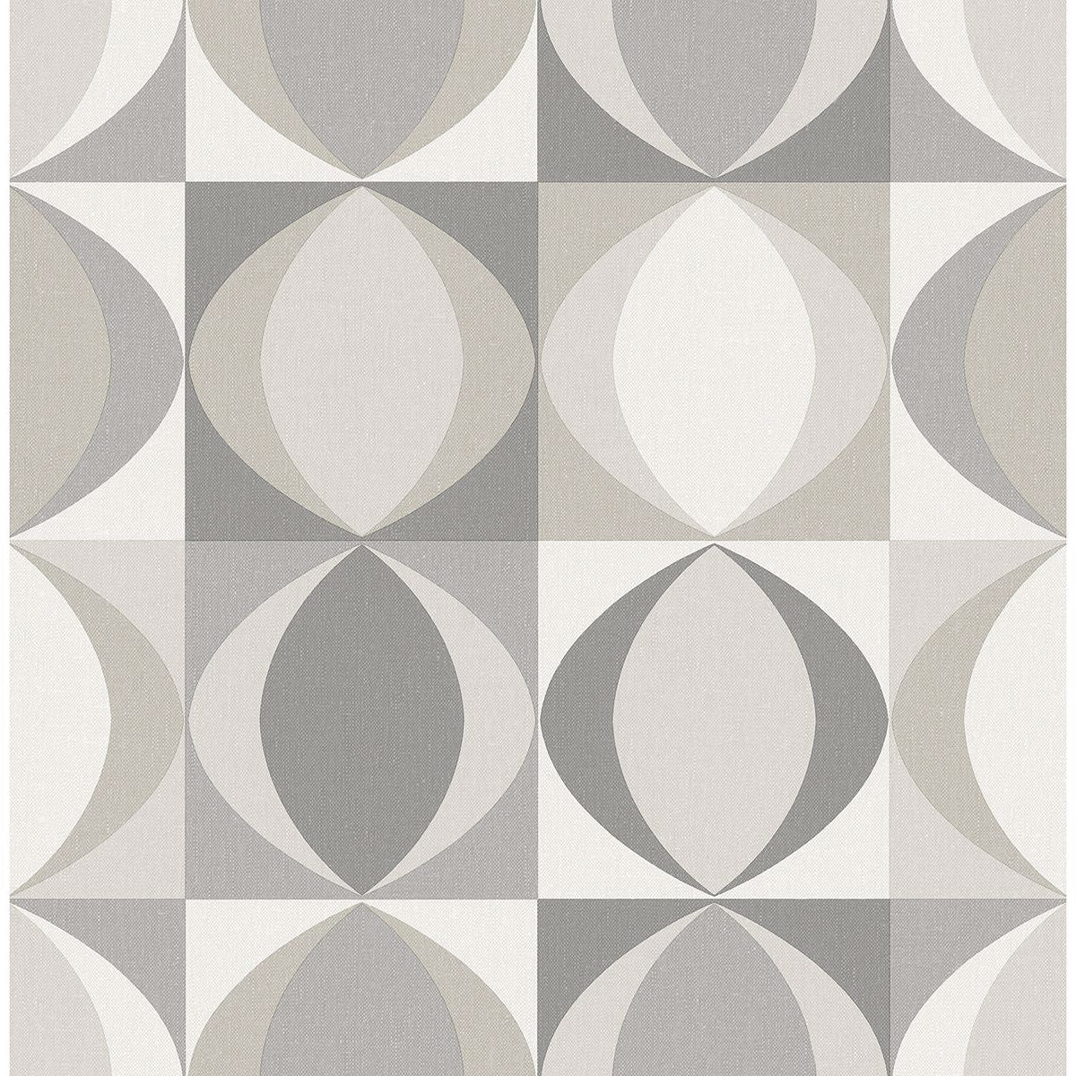 Archer Grey Linen Geometric Wallpaper FD25843/2903-25843