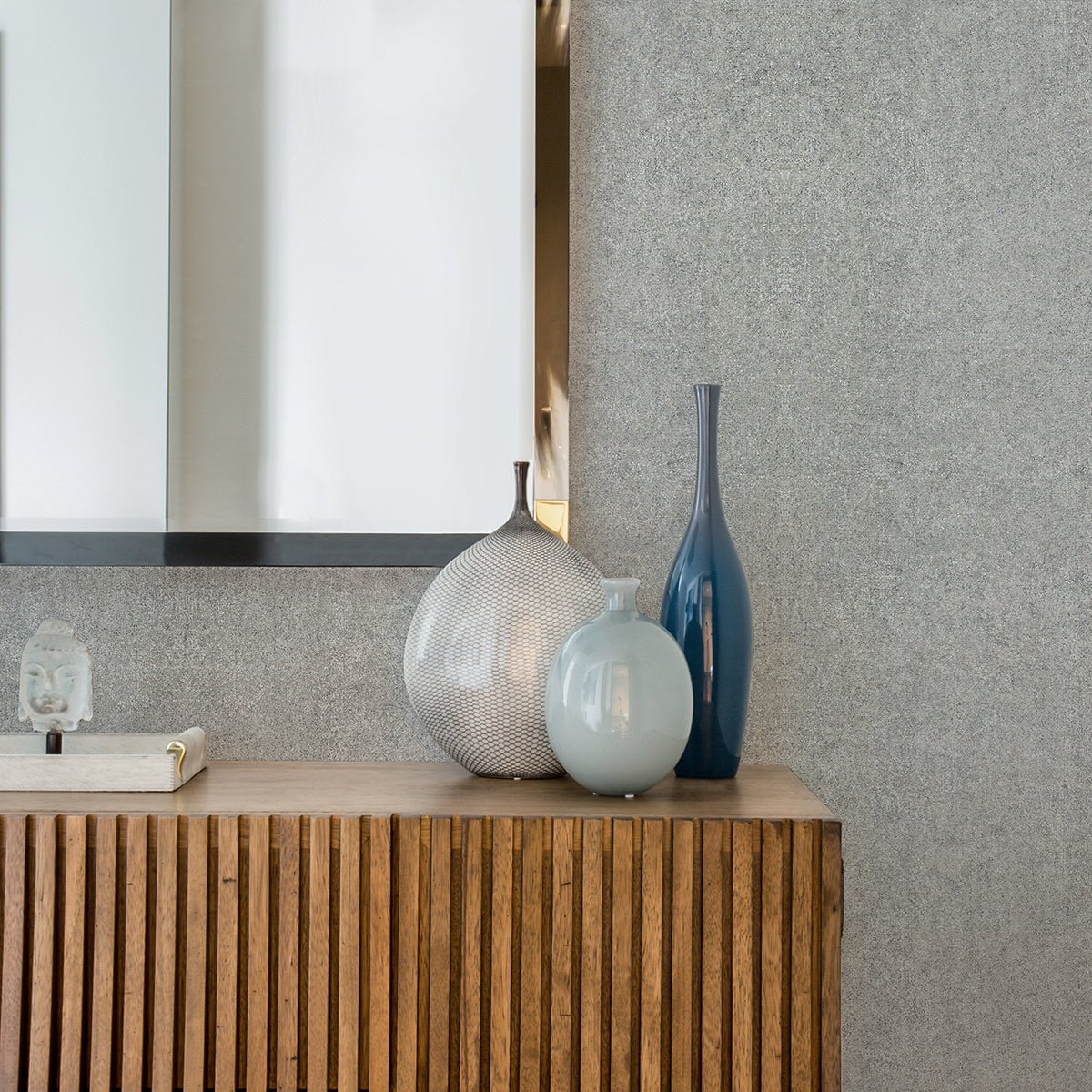 Nysa Silver High Gloss Wallpaper WL86483