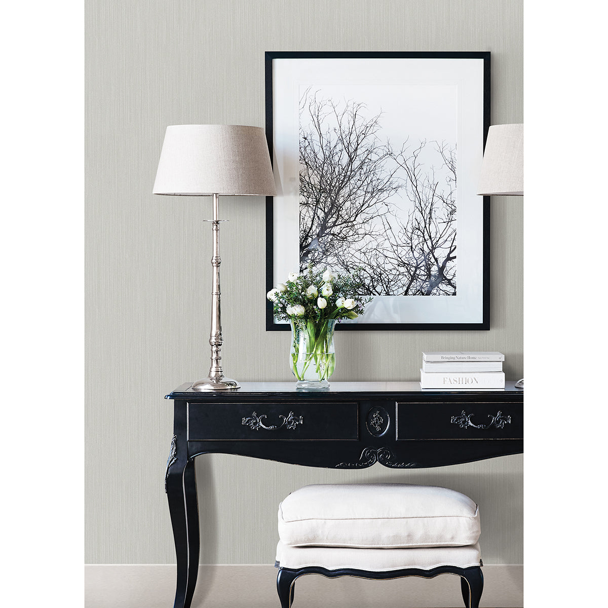 Pietra Silver Silk Wallpaper 4058-21765