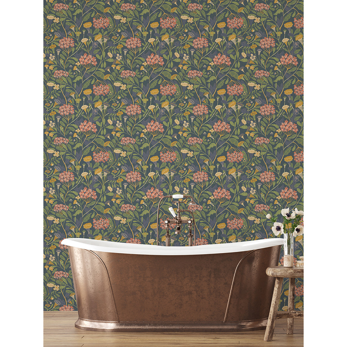 Hybbe Blue Hydrangea Garden Wallpaper 2999-55020