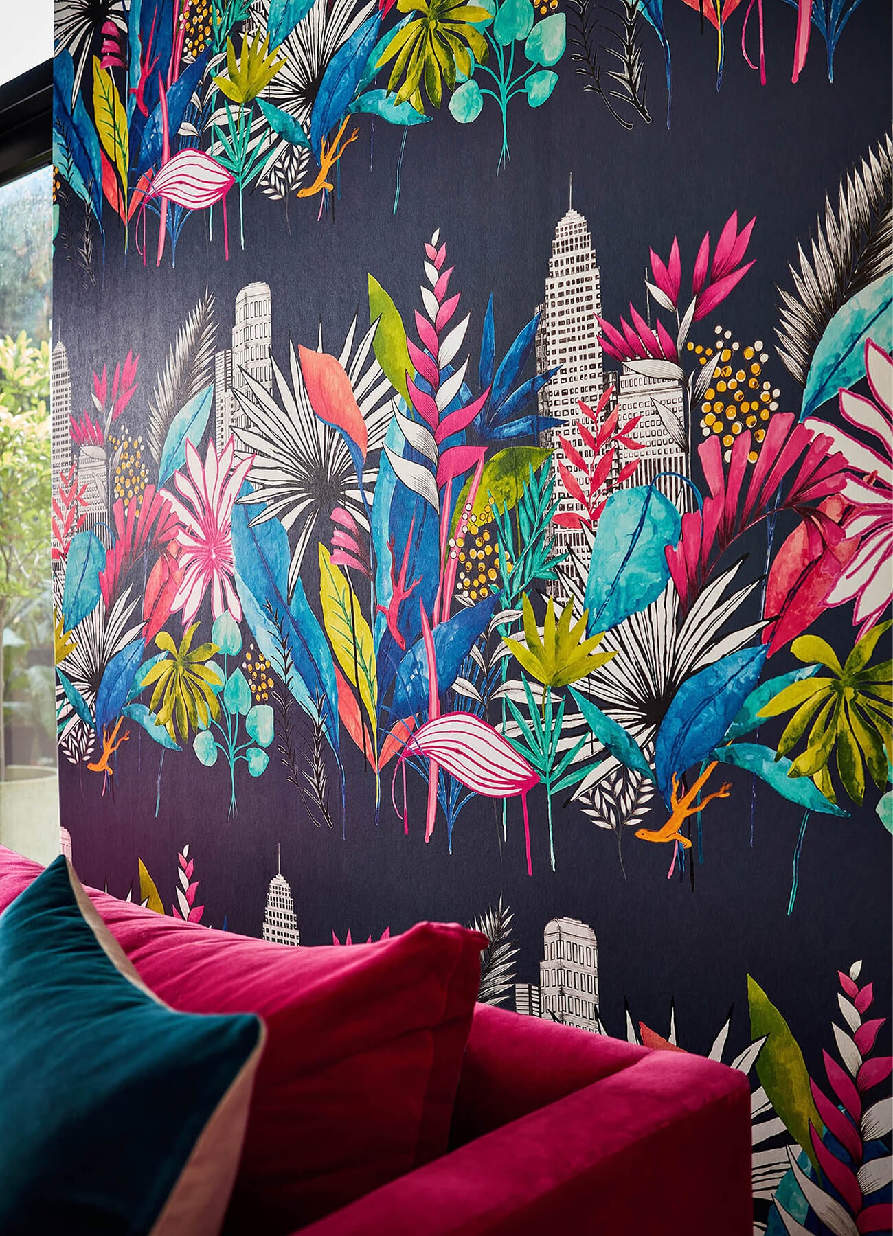 Sierra Indigo Urban Tropic Wallpaper CEP50110W