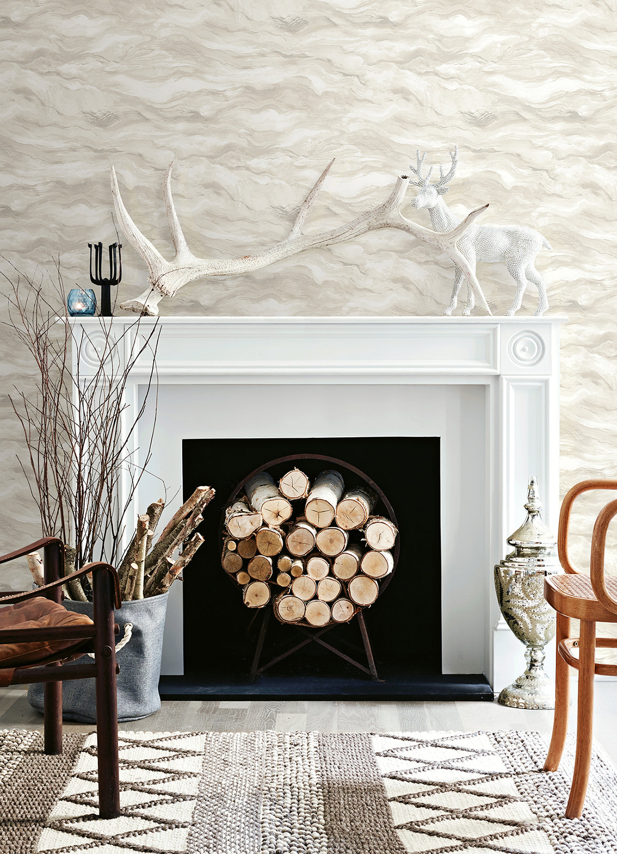 Cirrus Beige Wave Wallpaper SCH13953/ 3124-13953