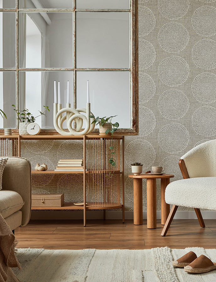Salma Beige Medallion Wallpaper FD27120/4141-27120