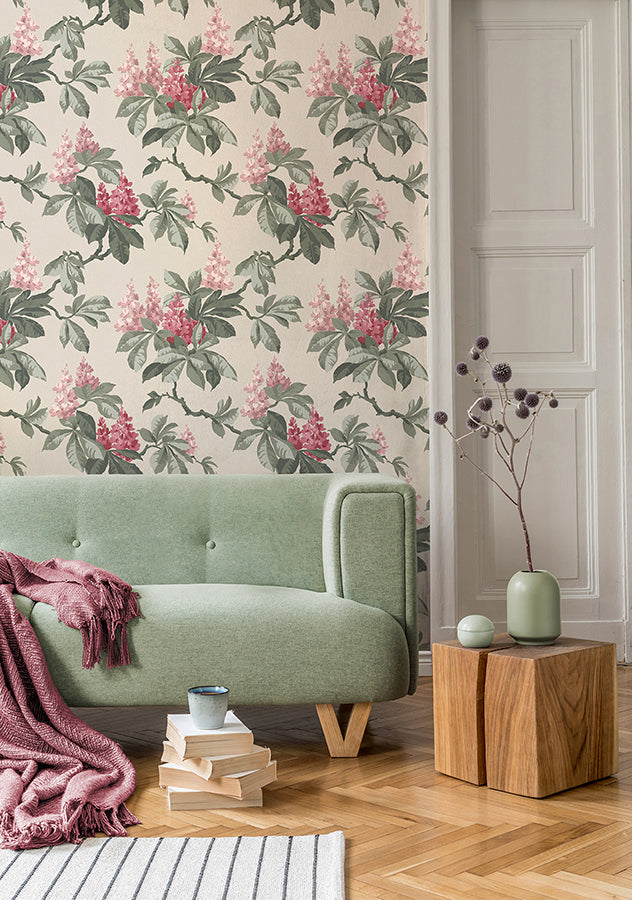 Chestnut Pink Floral Wallpaper 4164-M1822