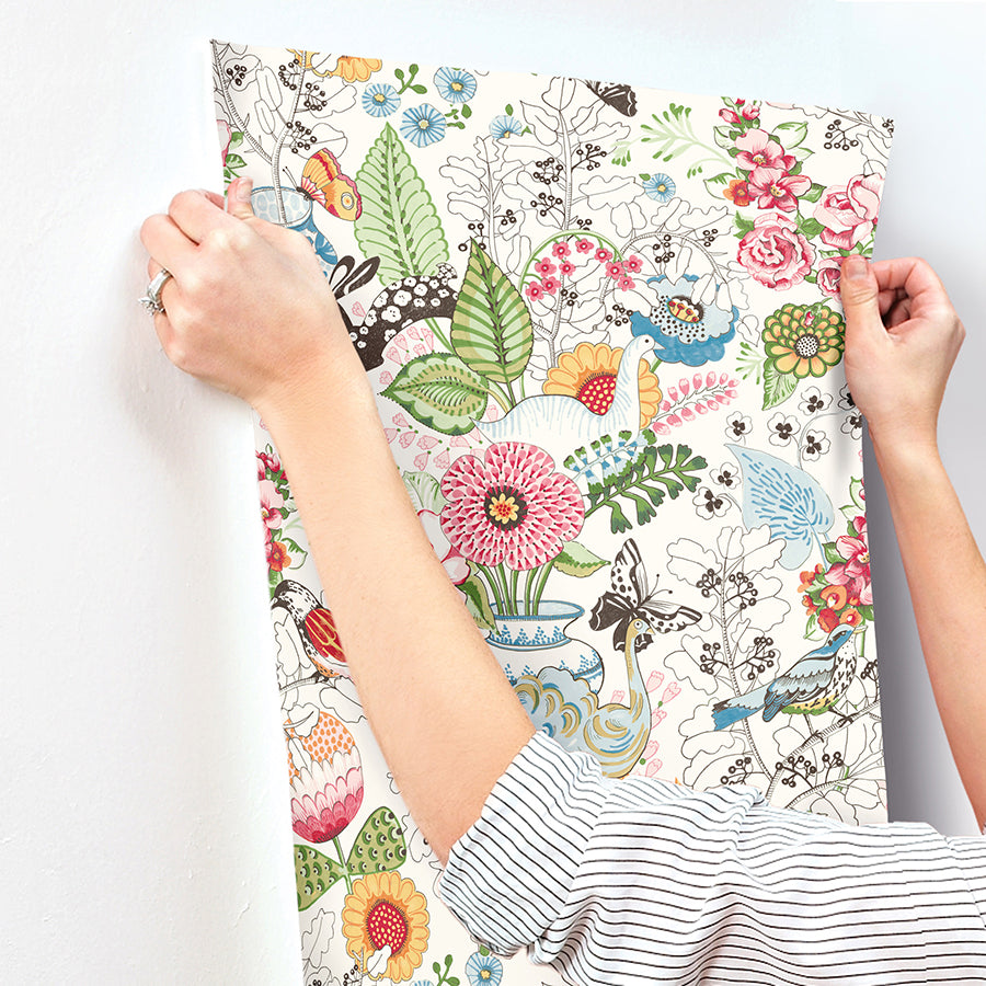 2821-12801 Whimsy Multicolor Fauna Wallpaper SCH12801