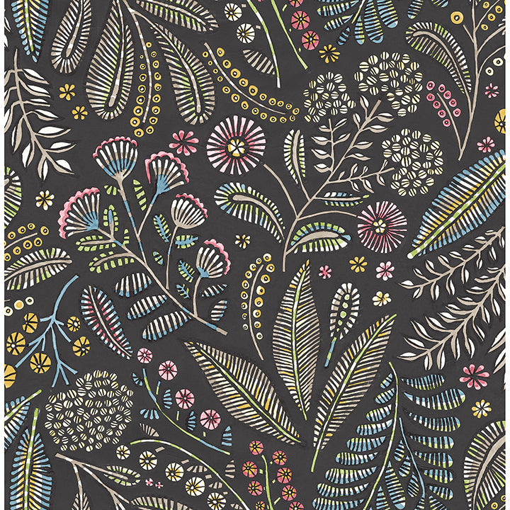 Briar Charcoal Floral Wallpaper FD27294/4135-27294