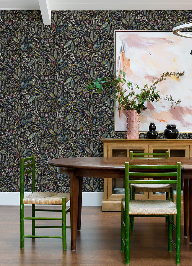 Briar Charcoal Floral Wallpaper FD27294/4135-27294