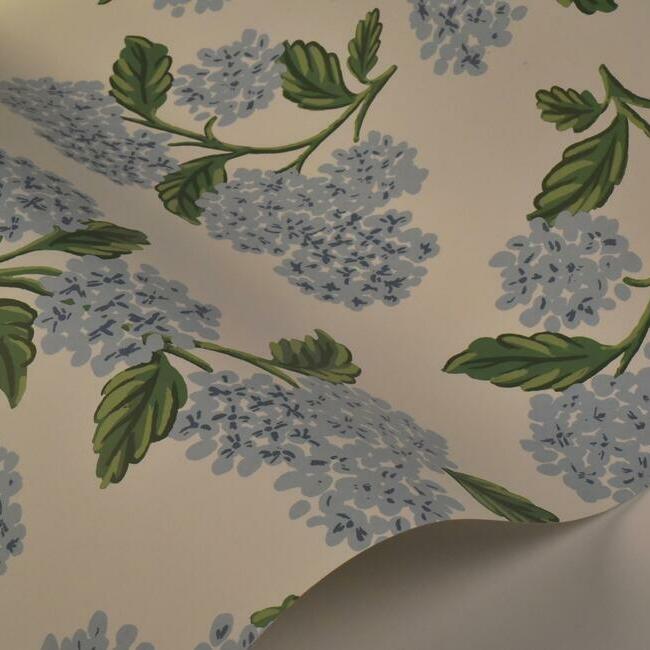 Rifle Paper Co. Hydrangea Wallpaper - Blue & White RI5143