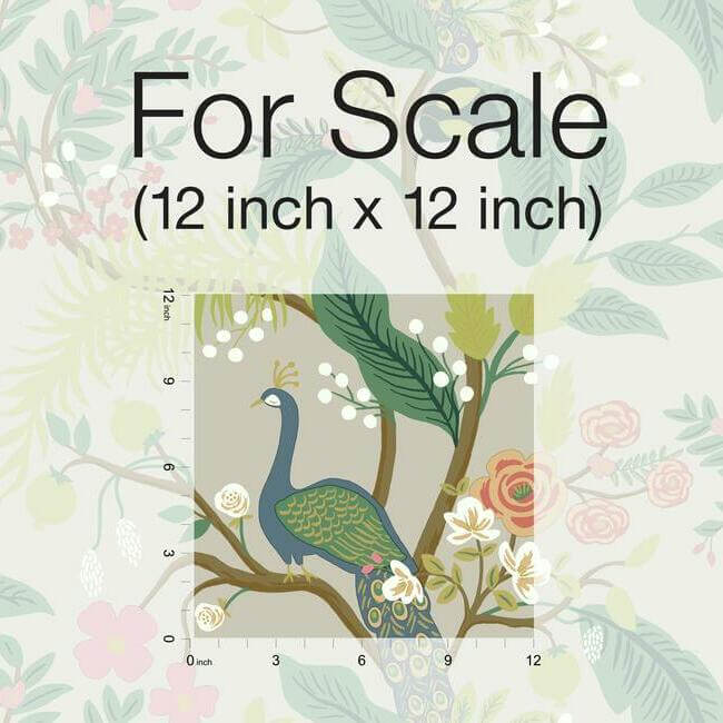 Rifle Paper Co Peacock Wallpaper- Linen RI5171