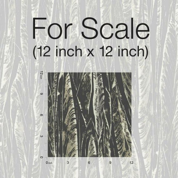 York Native Leaves Wallpaper- Black OG0580