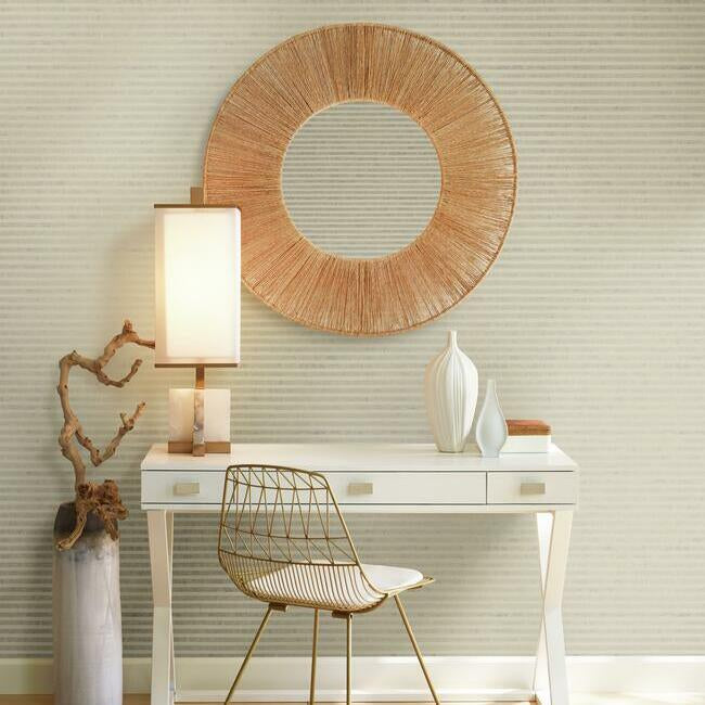 Faux Capiz Wallpaper- Putty/Blue Y6230502