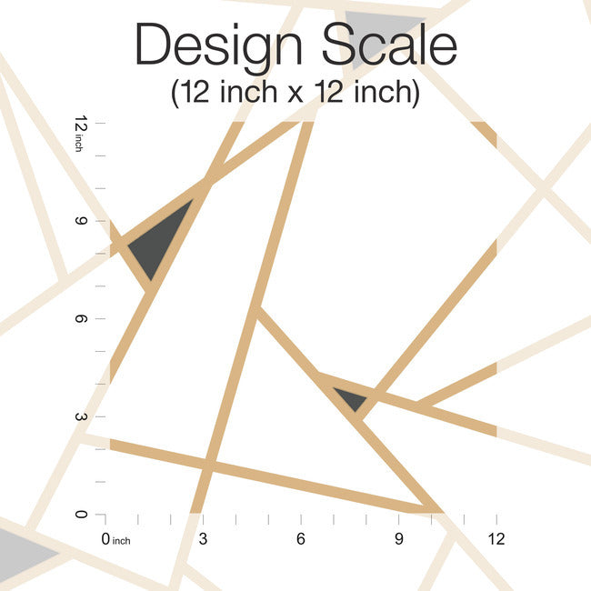 Prismatic Wallpaper- Gold/White/Navy RY2702