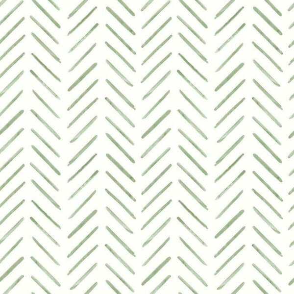 Painted Herringbone Wallpaper- Fern CV4452