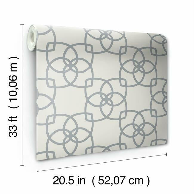 Serendipity Wallpaper- Lt Grey/Silver Y6200205