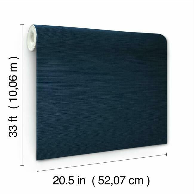 Shining Sisal Dark Blue Metallic Wallpaper Y6200907
