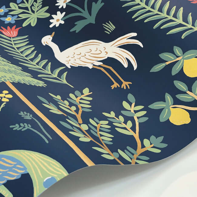 Rifle Paper Co. Menagerie Wallpaper- Navy RP7304