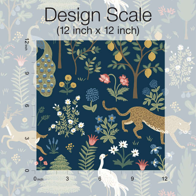 Rifle Paper Co. Menagerie Wallpaper- Navy RP7304