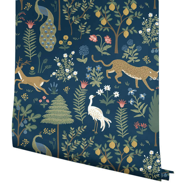 Rifle Paper Co. Menagerie Wallpaper- Navy RP7304