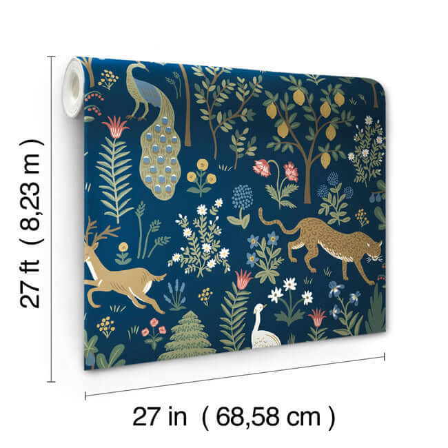 Rifle Paper Co. Menagerie Wallpaper- Navy RP7304