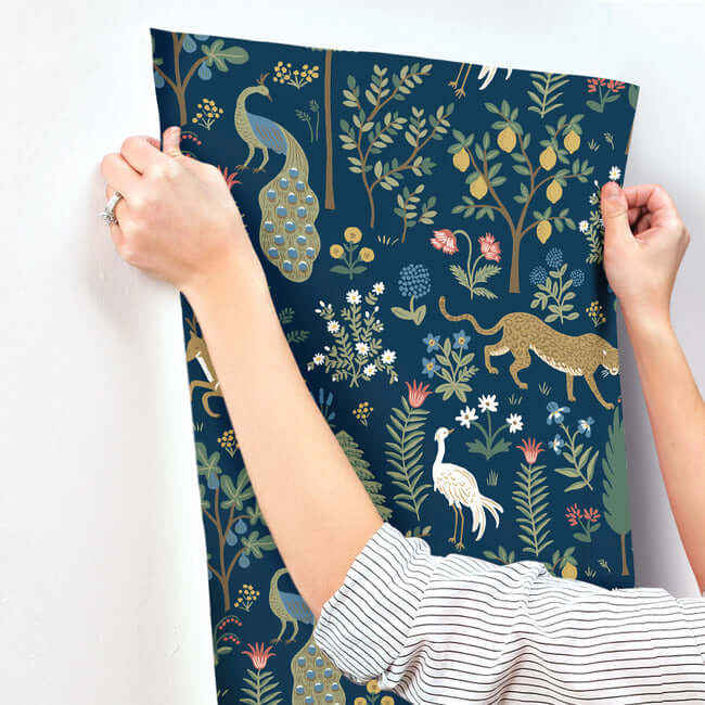 Rifle Paper Co. Menagerie Wallpaper- Navy RP7304