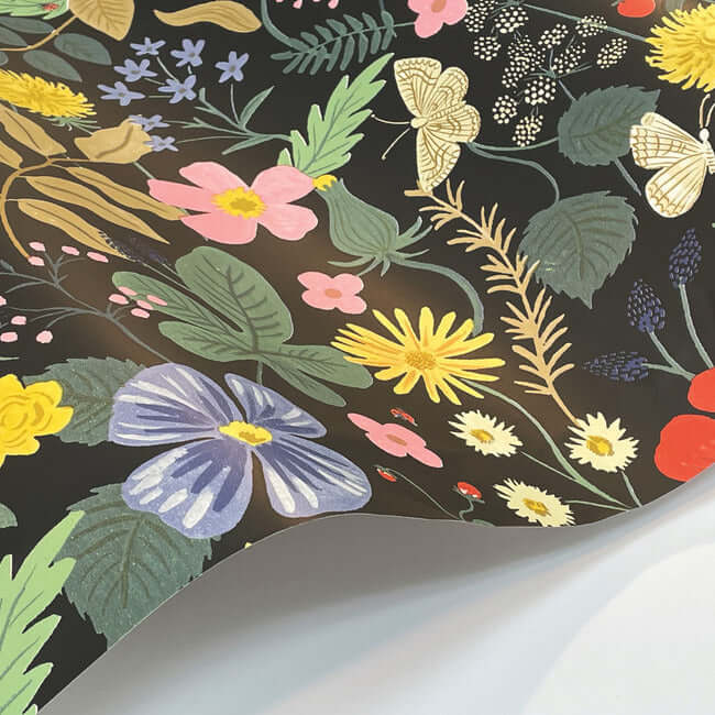 Rifle Paper Co. Strawberry Fields Wallpaper- Black RP7355
