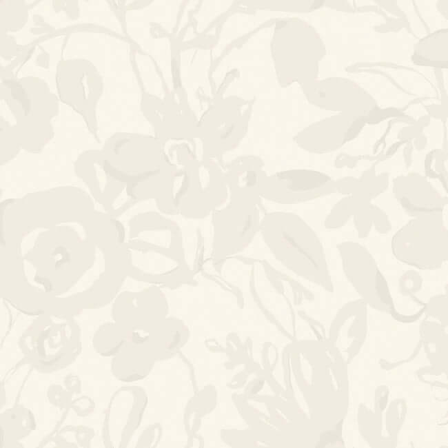Brushstroke Floral Wallpaper- White/Pearl BL1734