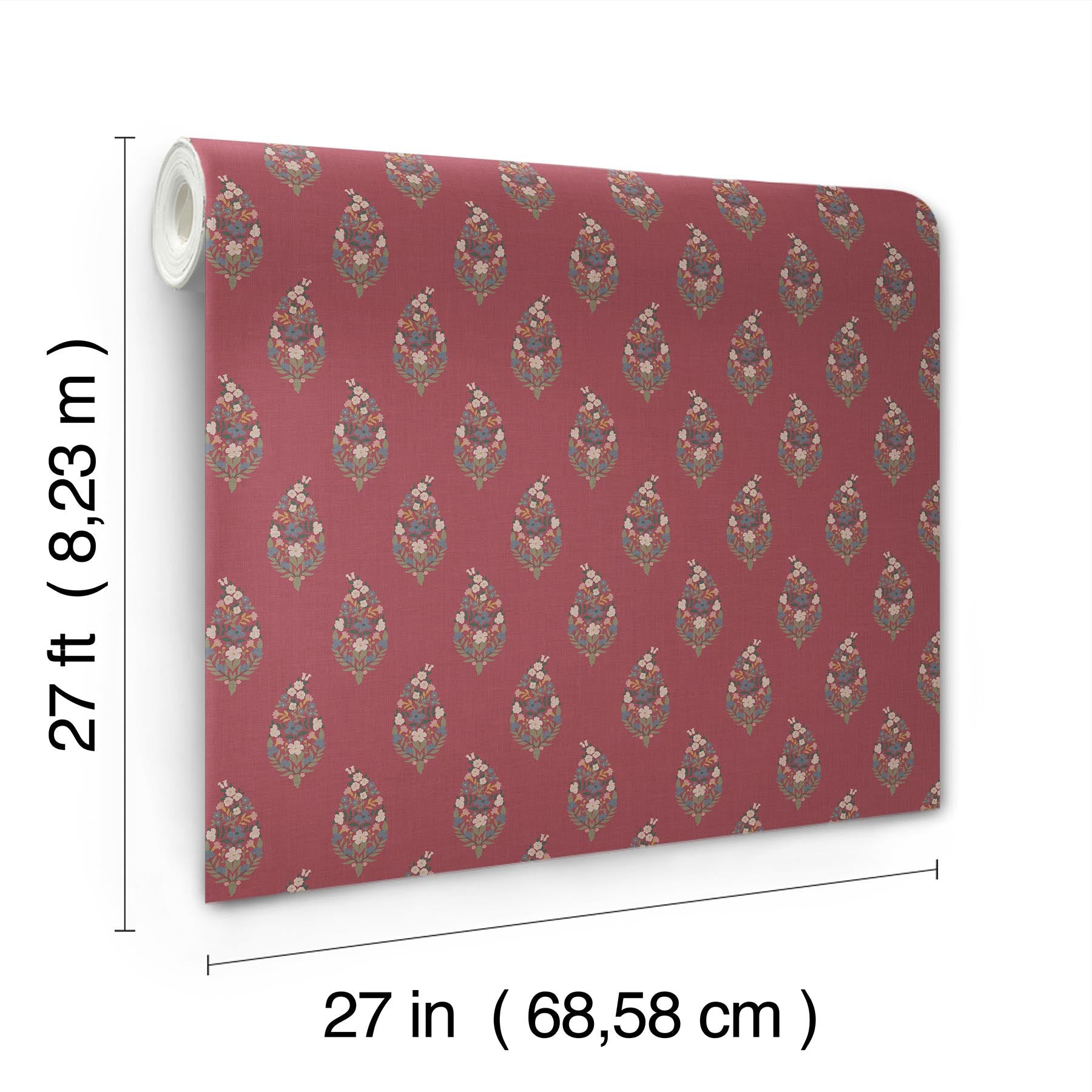 Rifle Paper Paisley Wallpaper- Burgundy RF7475