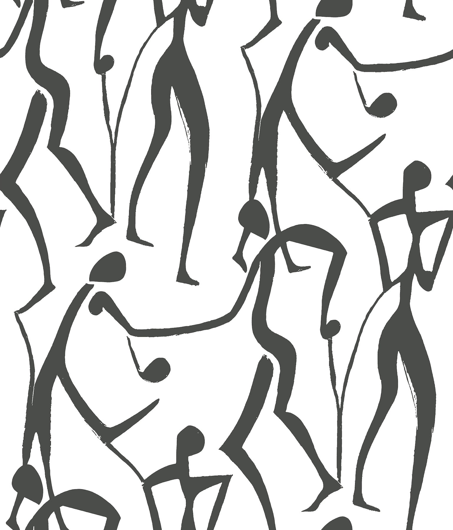 York Joyful Dancers Wallpaper- Carbon Black ZM2831