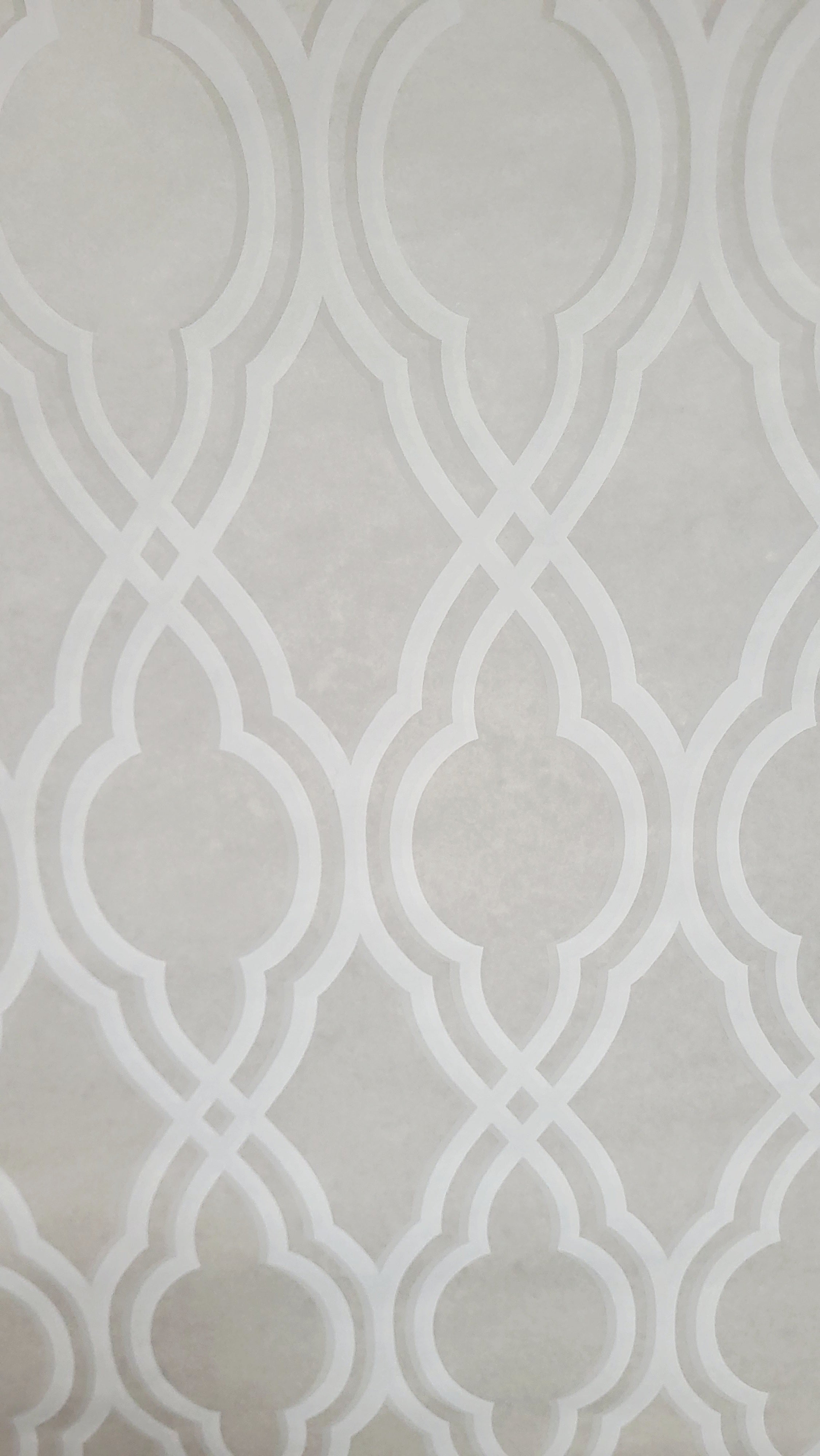 Pelican Prints BL40308 Trellis Wallpaper White/Grey/Beige