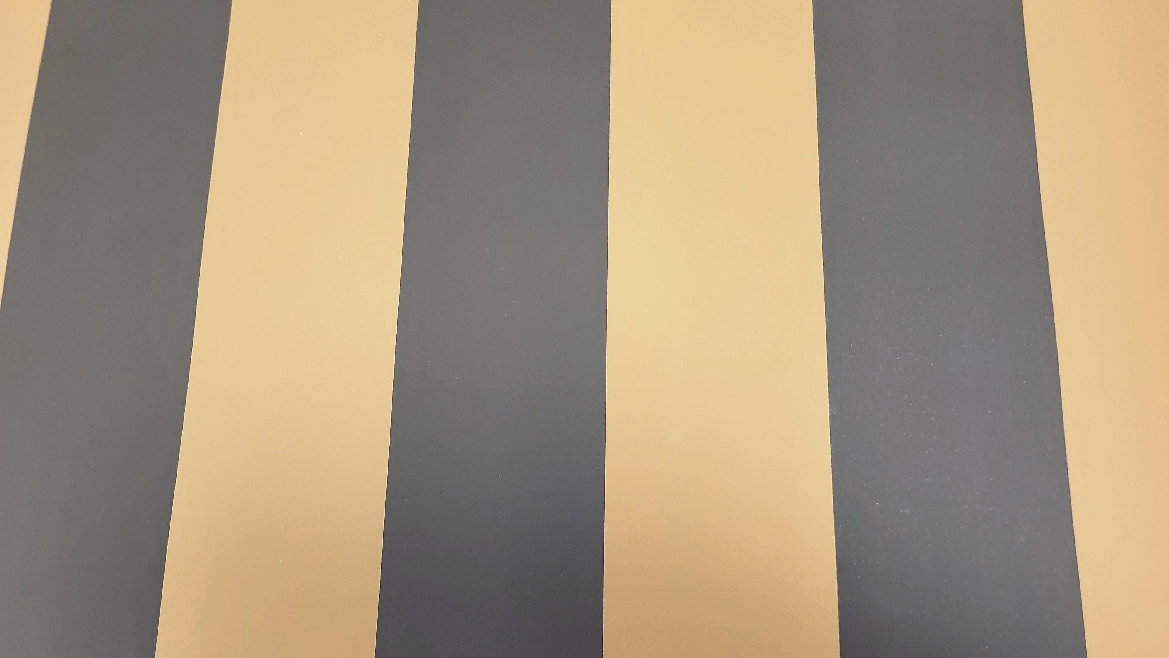 Dark Chocolate Brown and Caramel Stripe Wallpaper ELI104