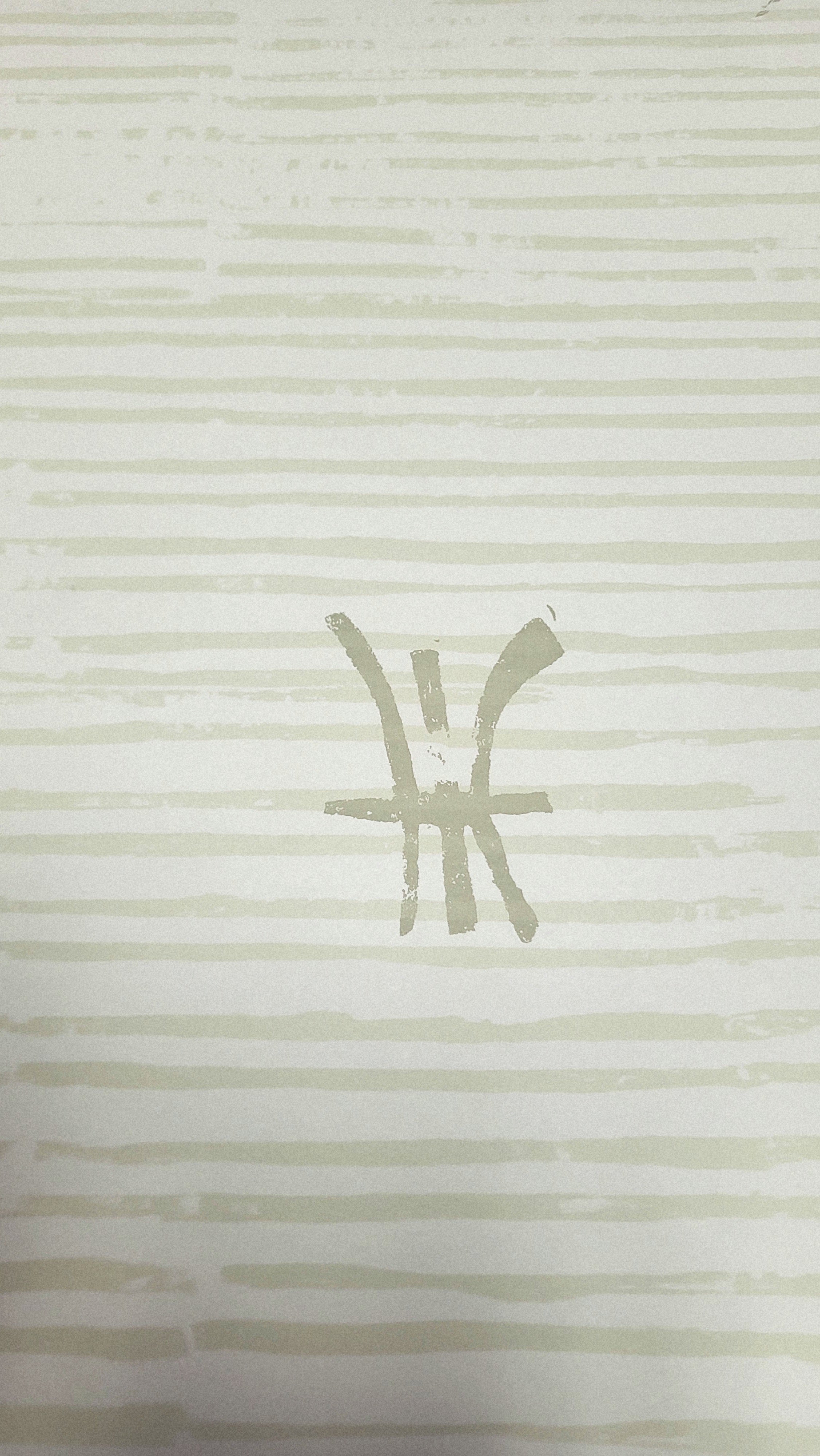 Hanzi Character Wallpaper Soft Green Asian Letter Design TT-600