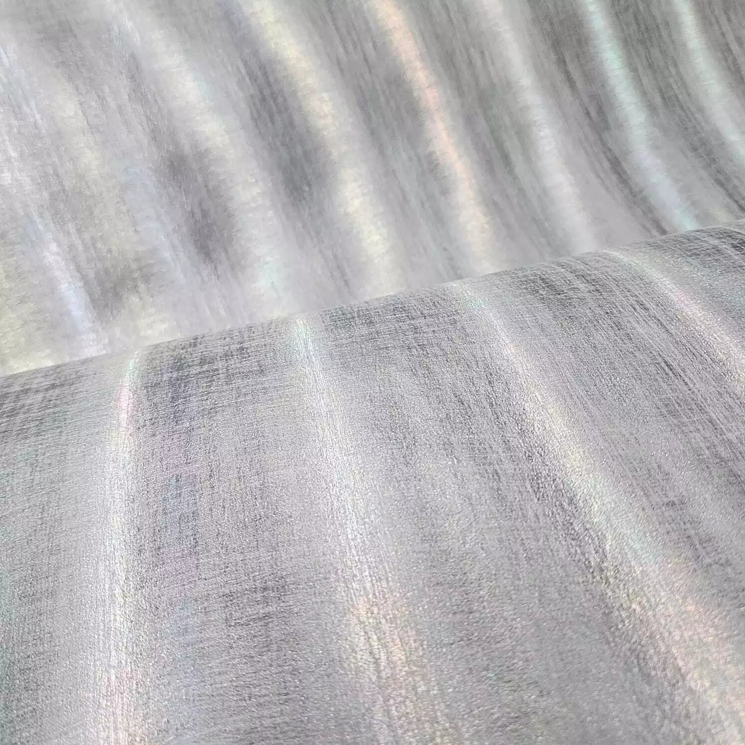 Reflective Translucent Ombre Striped Silver Metallic FL6621