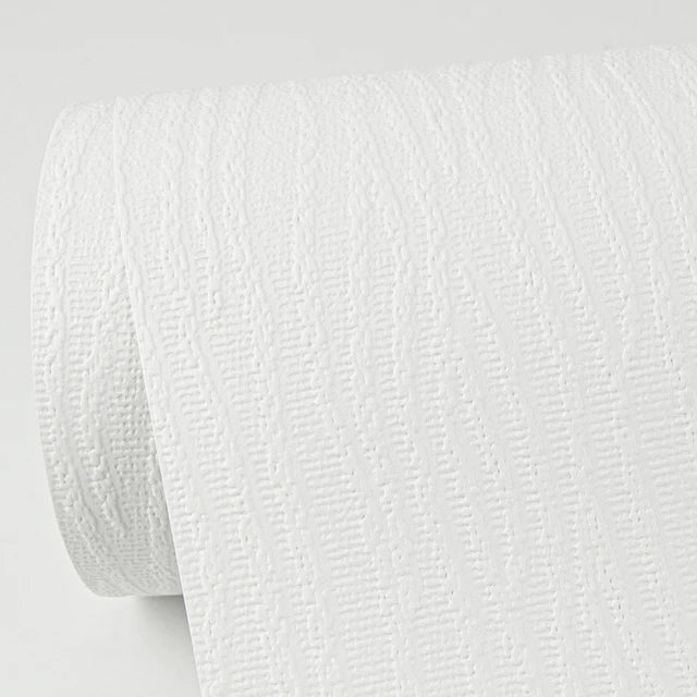 Paintworks White Threads Paintable White - Brewster Wallpaper 4000-5089-11