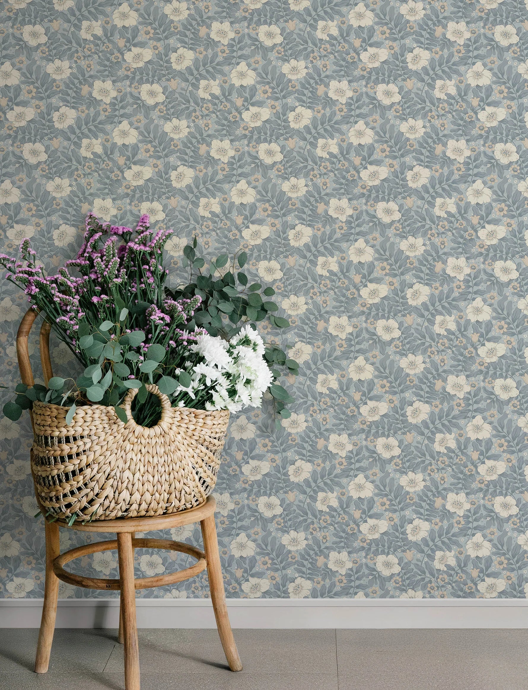 A Street Prints Maggan Blue Wallpaper 4201-48023