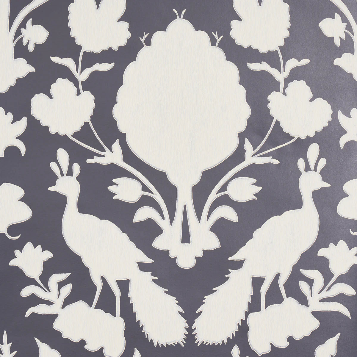 Schumacher 5004123 Chenonceau Charcoal Wallpaper