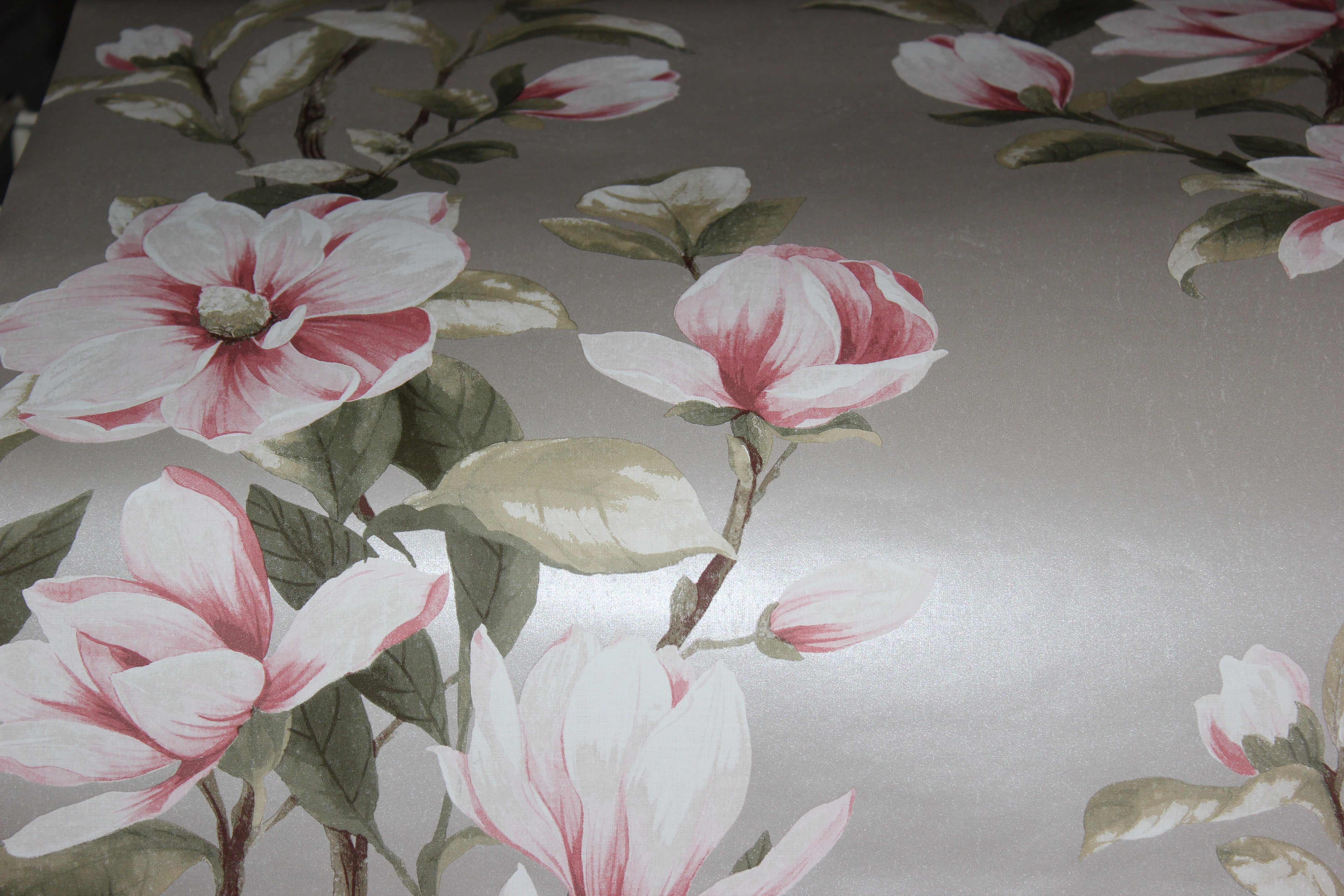 TR20901 Tobago Pink Floral Seabrook Wallpaper