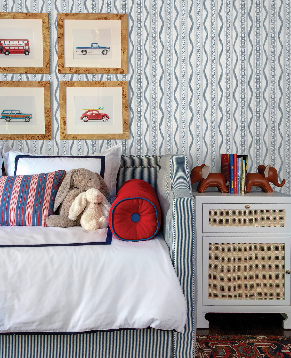 Rhys Ikat Stripe Wallpaper AST4349