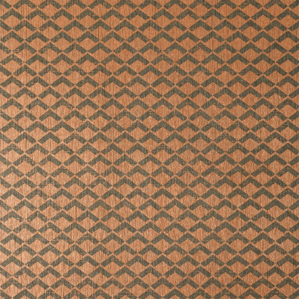 Thibaut Cashiers Charcoal and Metallic Copper Grasscloth AT79112