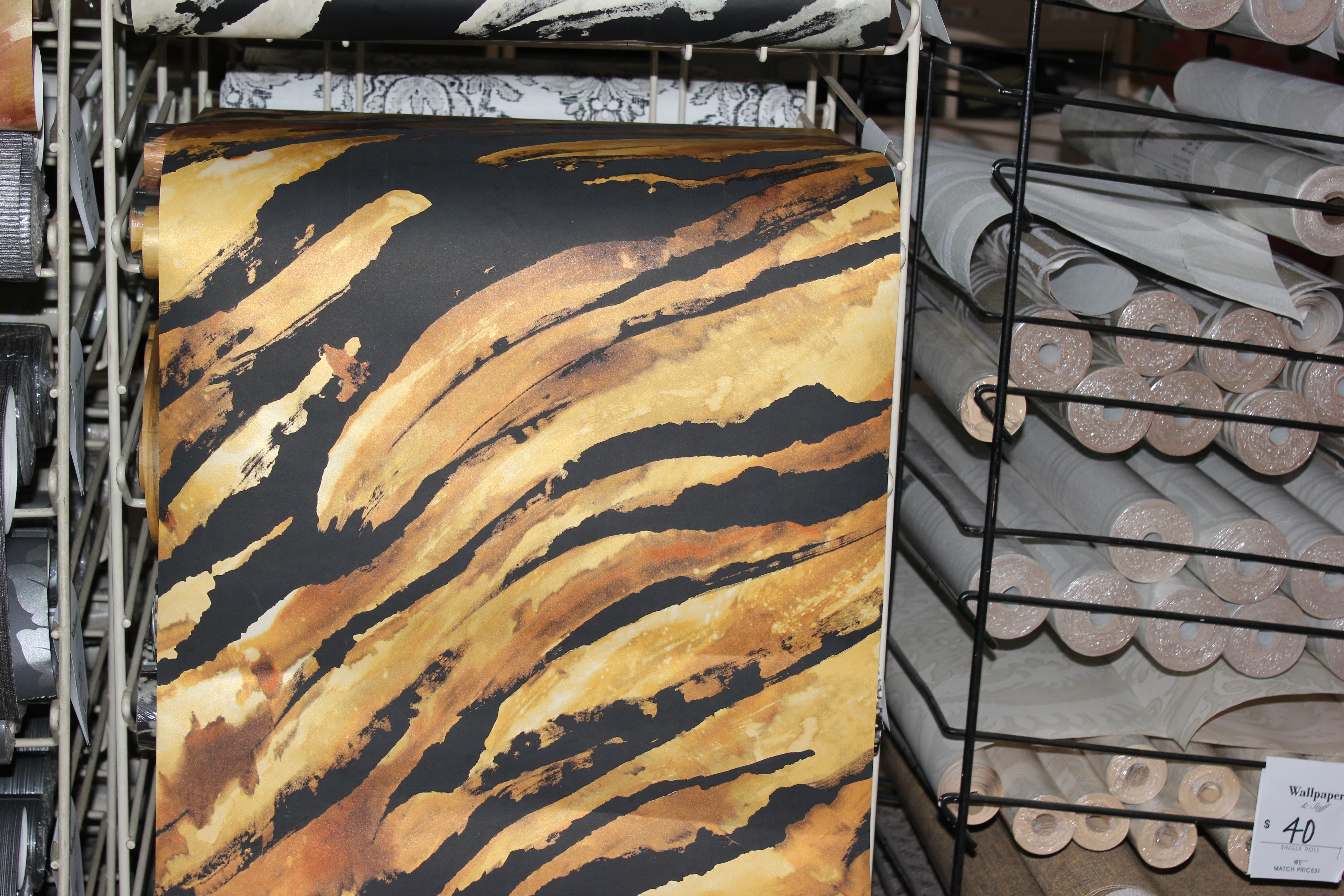 Modern Tiger Animal Print Seabrook Wallpaper LW41005