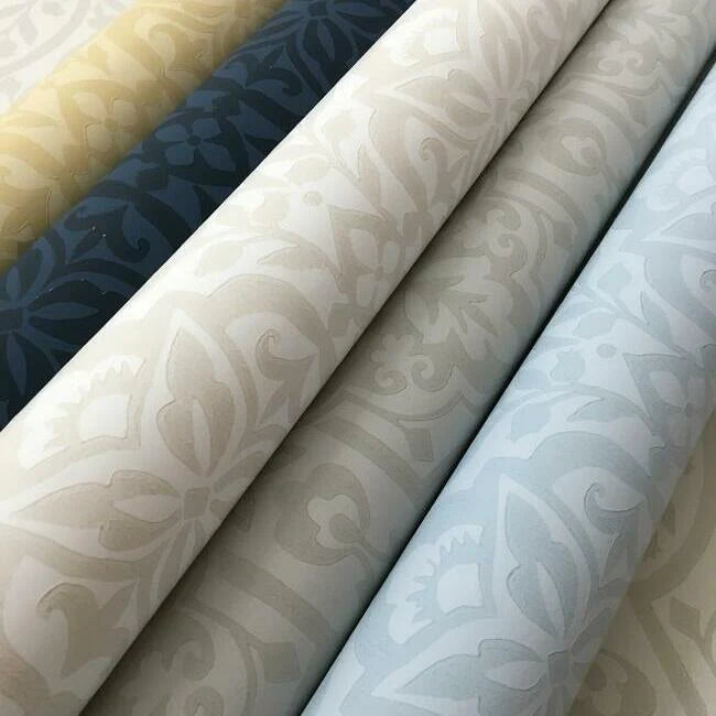 Cathedral Damask Wallpaper- Water Blue DM5033