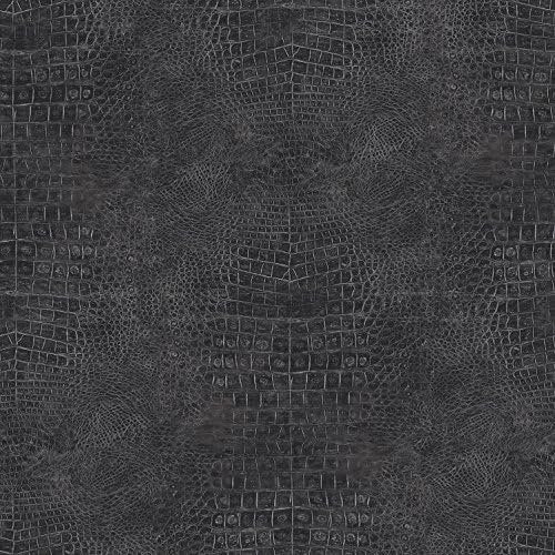 Black Crocodile Skin Textured Wallpaper G67510