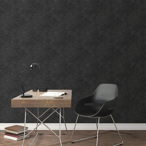 Black Crocodile Skin Textured Wallpaper G67510