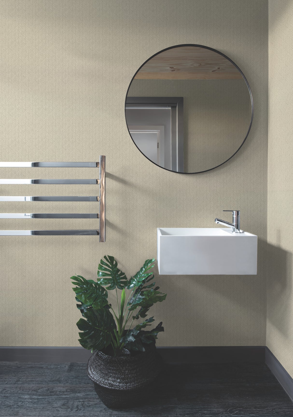 York Woven Texture Tan Wallpaper HC7582