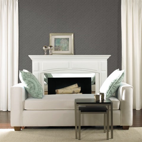 Dark Grey Woven Texture Wallpaper, HC7584