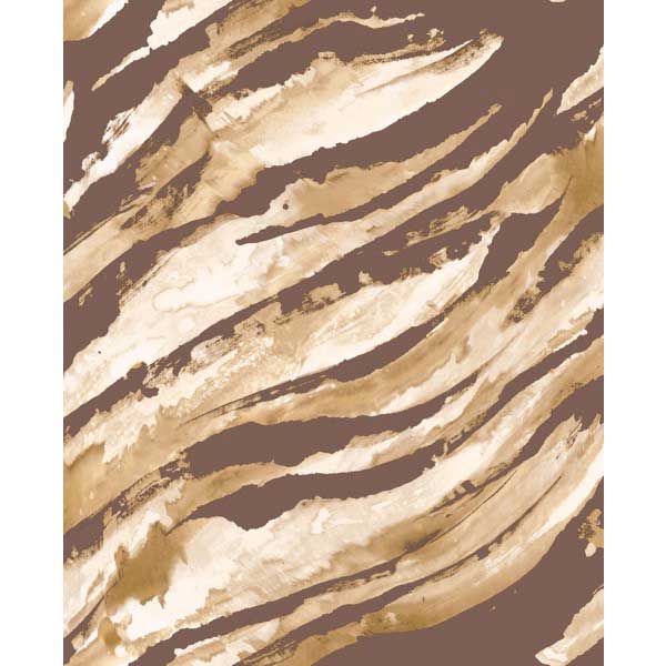 Brown Modern Tiger Stripe Wallpaper LW41007