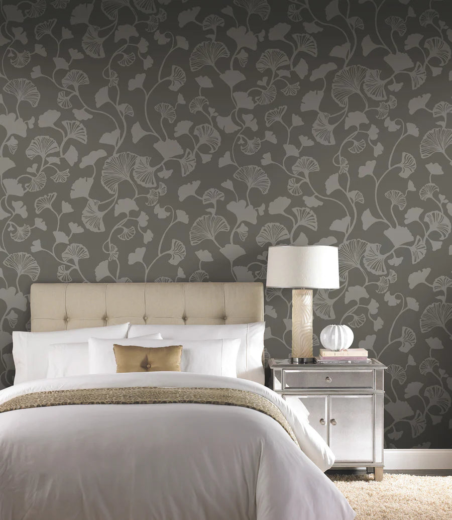 Candice Olson's Black Gingko Trail Wallpaper NA0575
